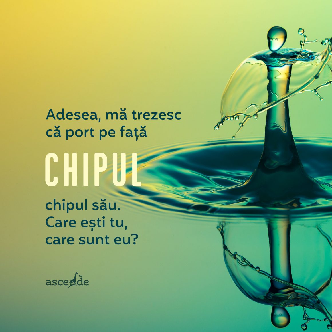 Adesea, mă trezesc că port pe față chipul său. Care e el, care sunt eu?