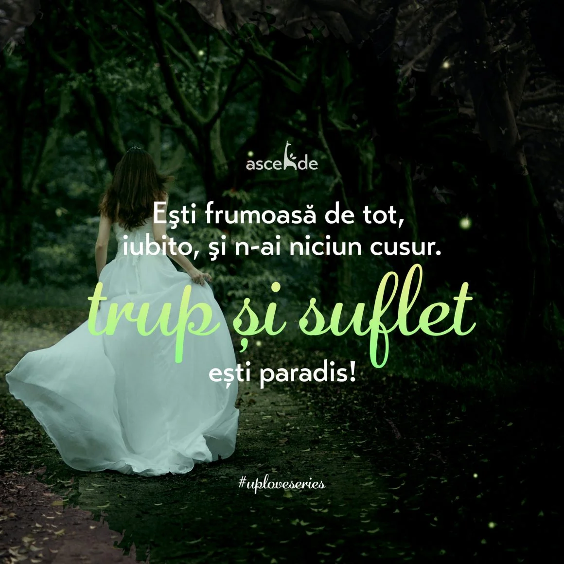 Eşti frumoasă de tot, iubito, şi n-ai niciun cusur.